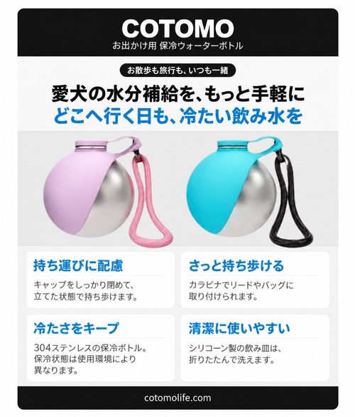 ころんとおさんぽ クール｜保冷ウォーターボトル 285mL